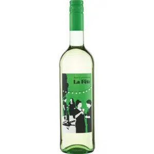 Fles La Fête Blanc wijn.