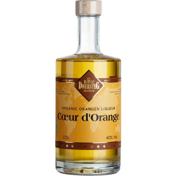 Dwersteg Biologische Sinaasappellikeur fles met etiket