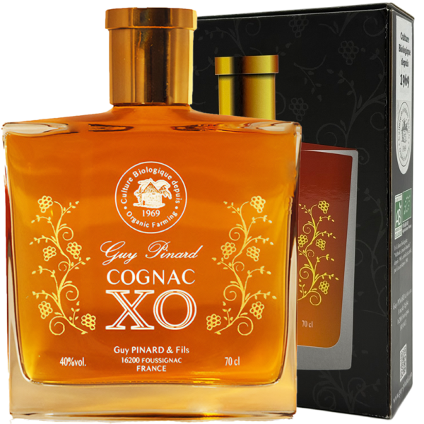 Guy Pinard & Fils Cognac XO Karaffe biologische cognac 15 jaar gerijpt in eikenhouten vaten