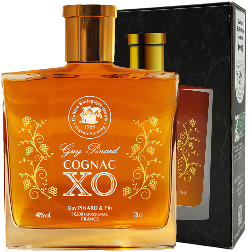 Guy Pinard & Fils Cognac XO Karaffe biologische cognac 15 jaar gerijpt in eikenhouten vaten
