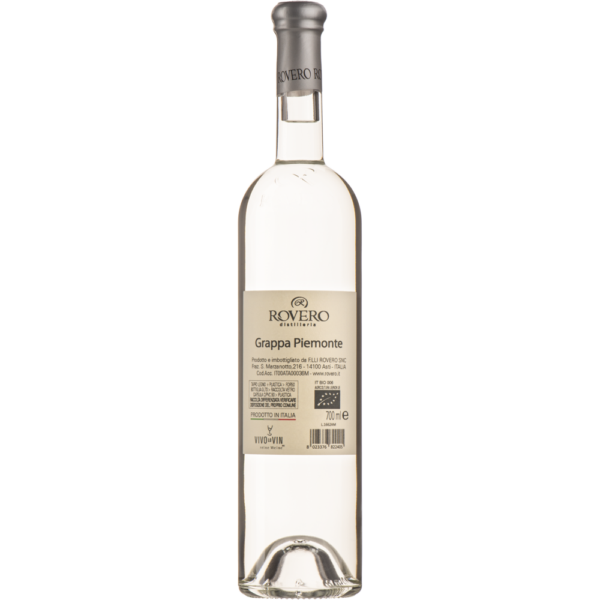 Rovero Grappa Piemonte VivoLoVin biologisch grappa Italië 700ml fles