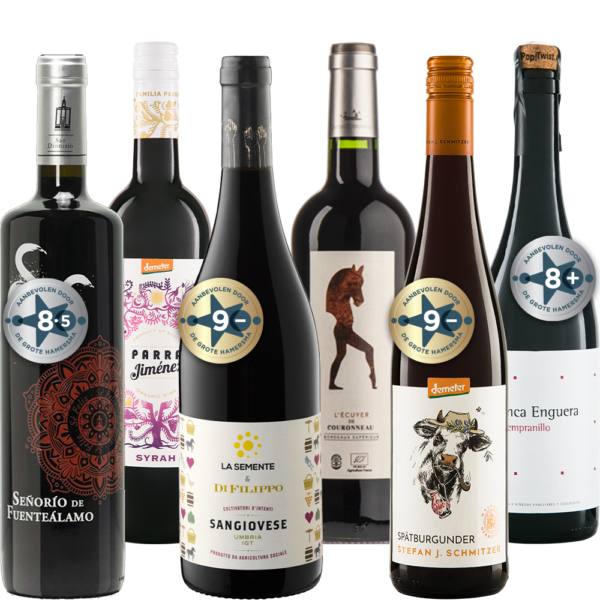 Zes flessen biologische rode kwaliteitswijn – fruitig, kruidig en vol van smaak