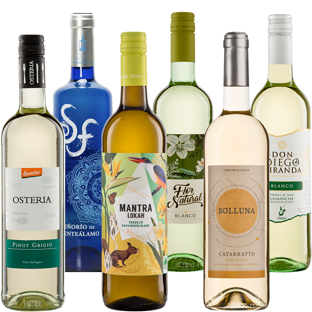 Wijnpakket Biologische Witte Wijn – Betaalbare biologische witte wijnen uit Italië en Spanje