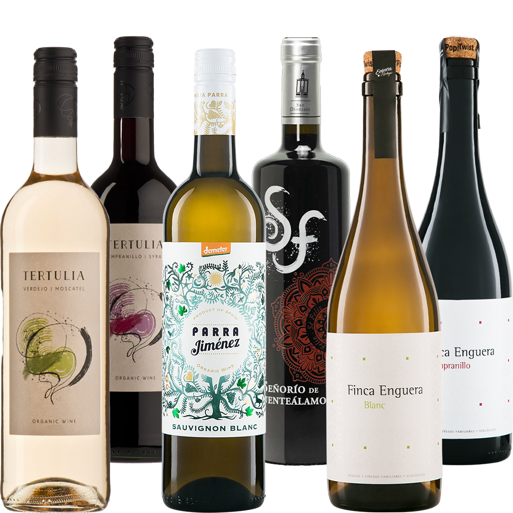 Wijnpakket Biologische Spaanse Wijn – 6 flessen rood en wit uit Spanje