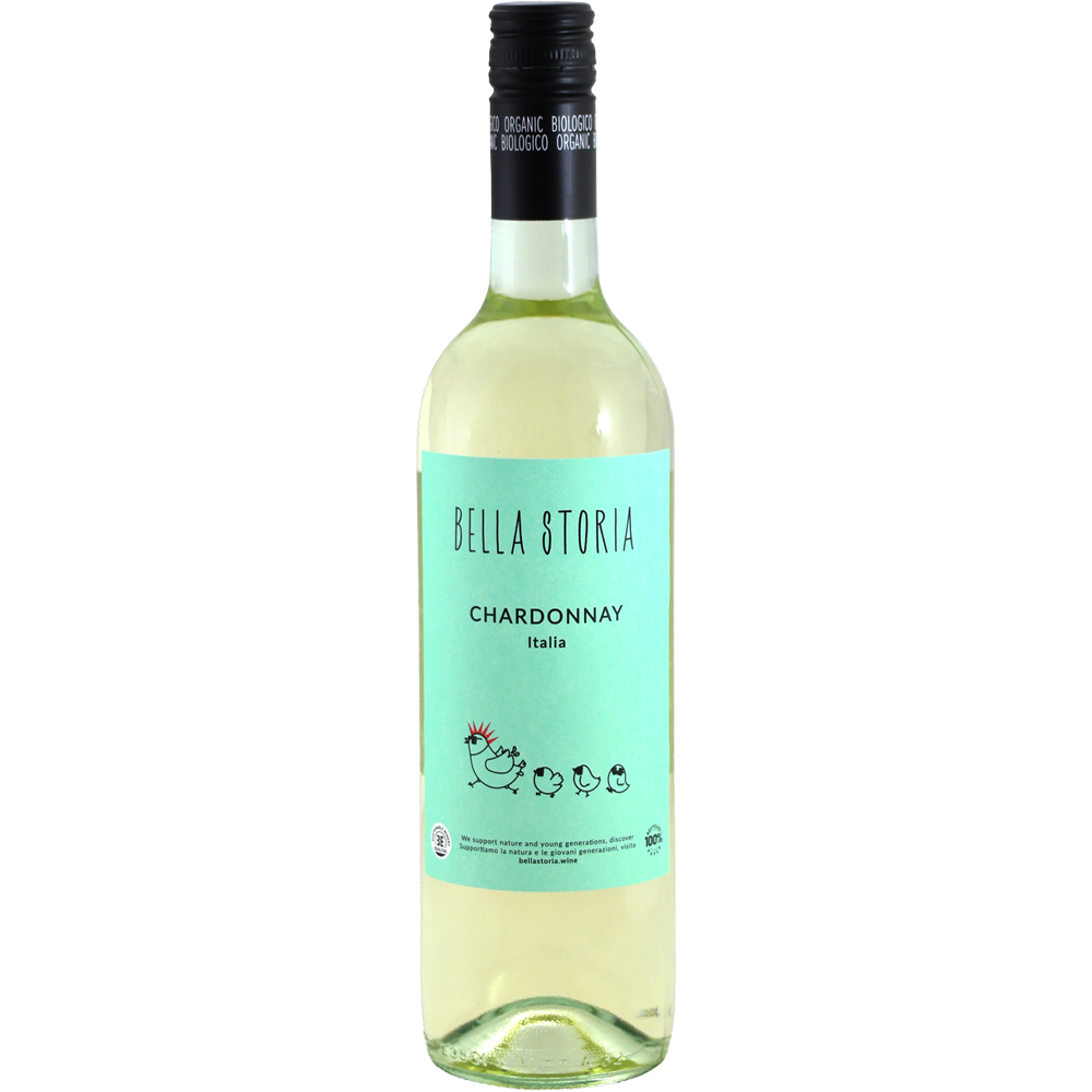 Bella Storia Chardonnay biologische witte wijn uit Italië
