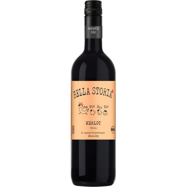 Biologische Merlot wijn uit Italië regio Veneto van Bella Storia