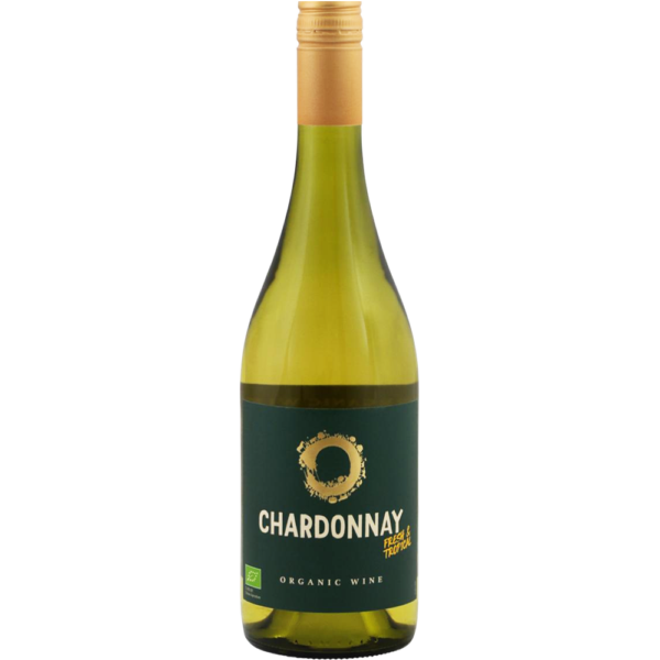 Emiliana O Chardonnay 75cl biologische Chardonnay uit Chili vegan en fair trade witte wijn