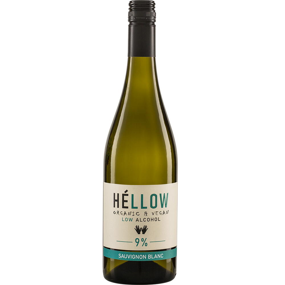 Biologische witte wijn fles HÉLLOW Sauvignon Blanc Low Alcohol uit Spanje