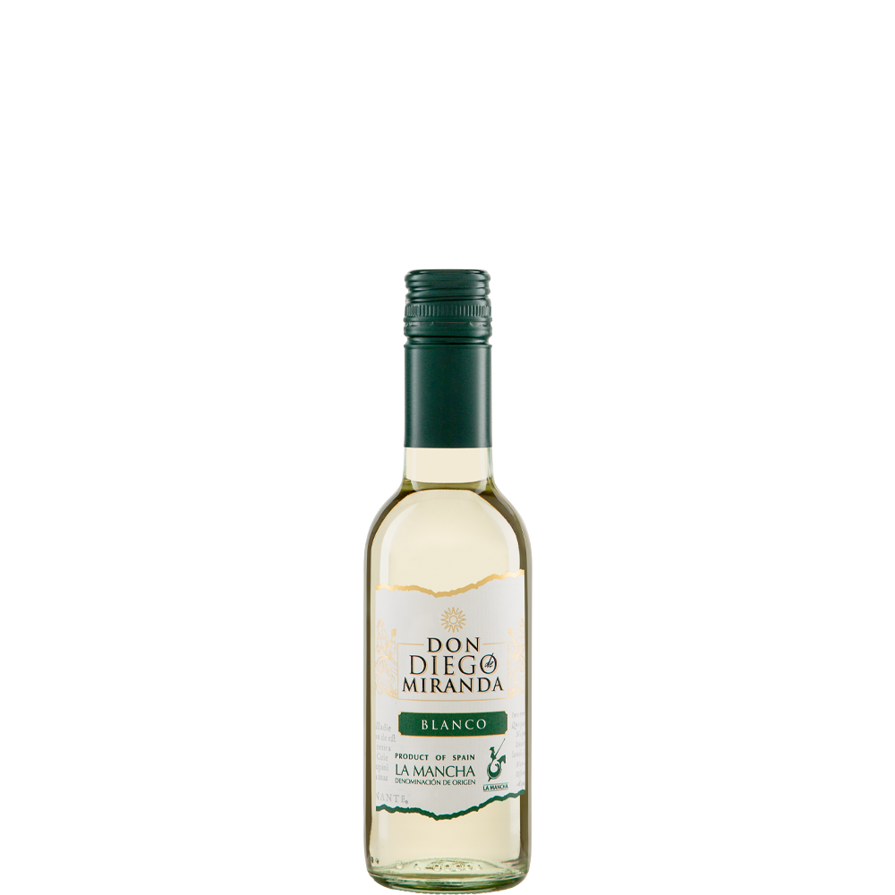 Don Diego Blanco 250ml biologische witte wijn in klein flesje
