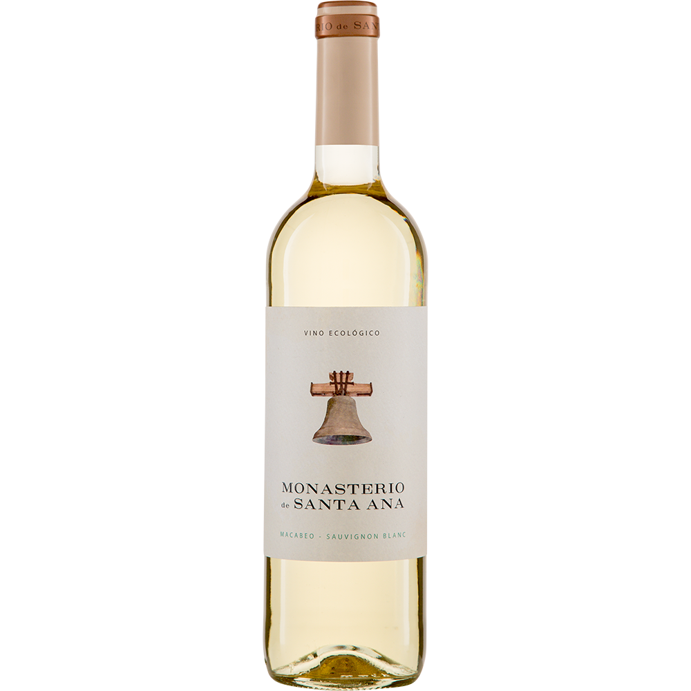 Fles Monasterio de Santa Ana Blanco 2023 – Biologische witte wijn met Macabeo en citrus