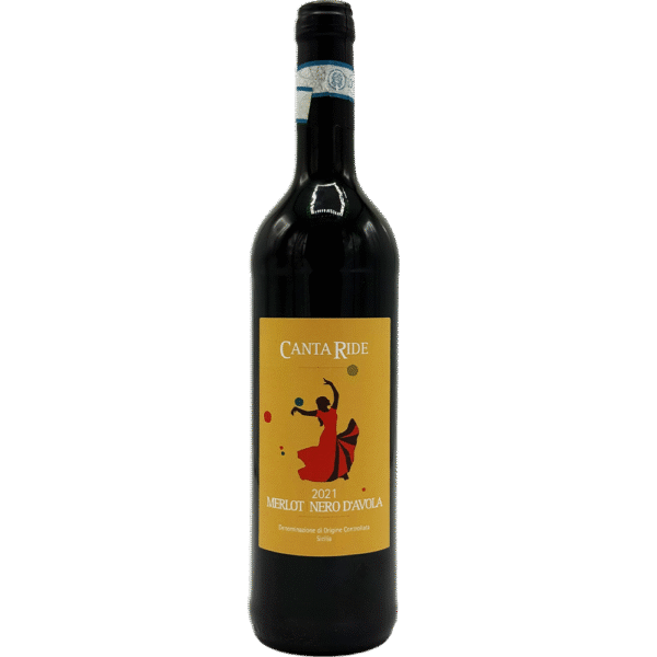 Fles CantaRide Merlot Nero d’Avola 75cl – Biologische Merlot en Nero d’Avola rode wijn uit Sicilië