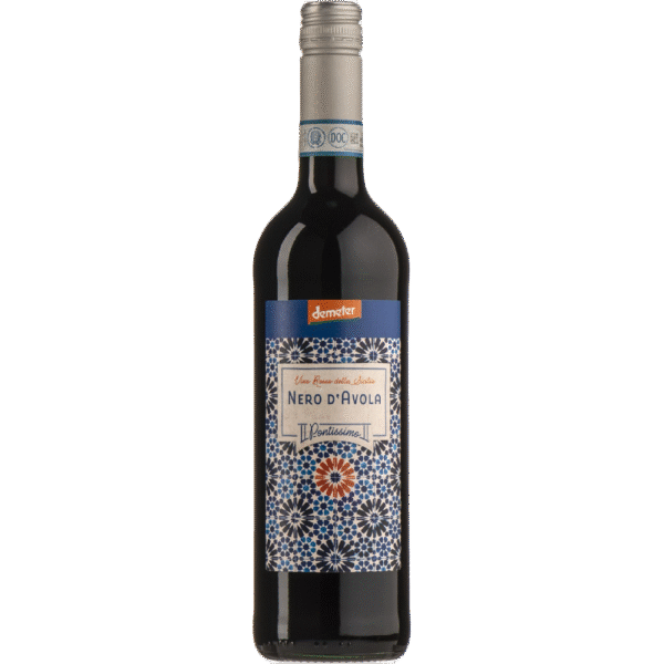 Fles Pontissimo Nero d’Avola 75cl – Biologische Nero d’Avola rode wijn uit Sicilië