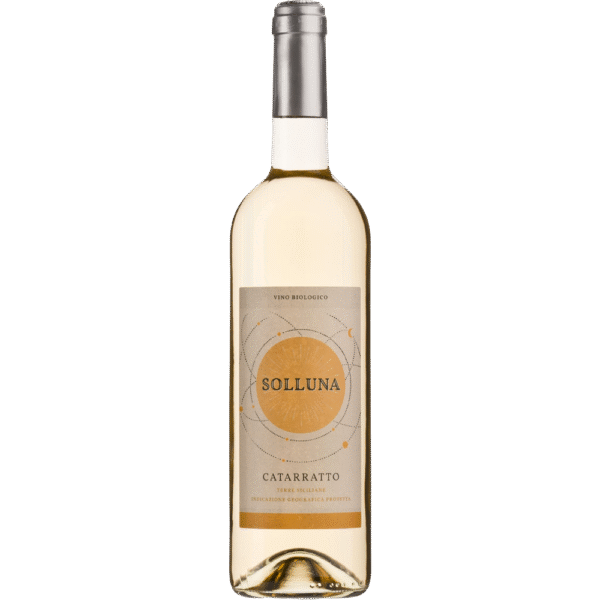 Fles Solluna Catarratto biologische witte wijn uit Abruzzo