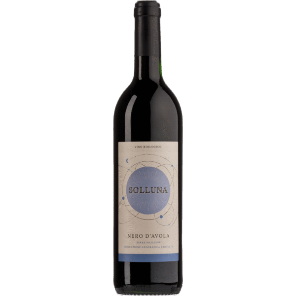 Fles Solluna Nero d’Avola biologische rode wijn uit Abruzzo