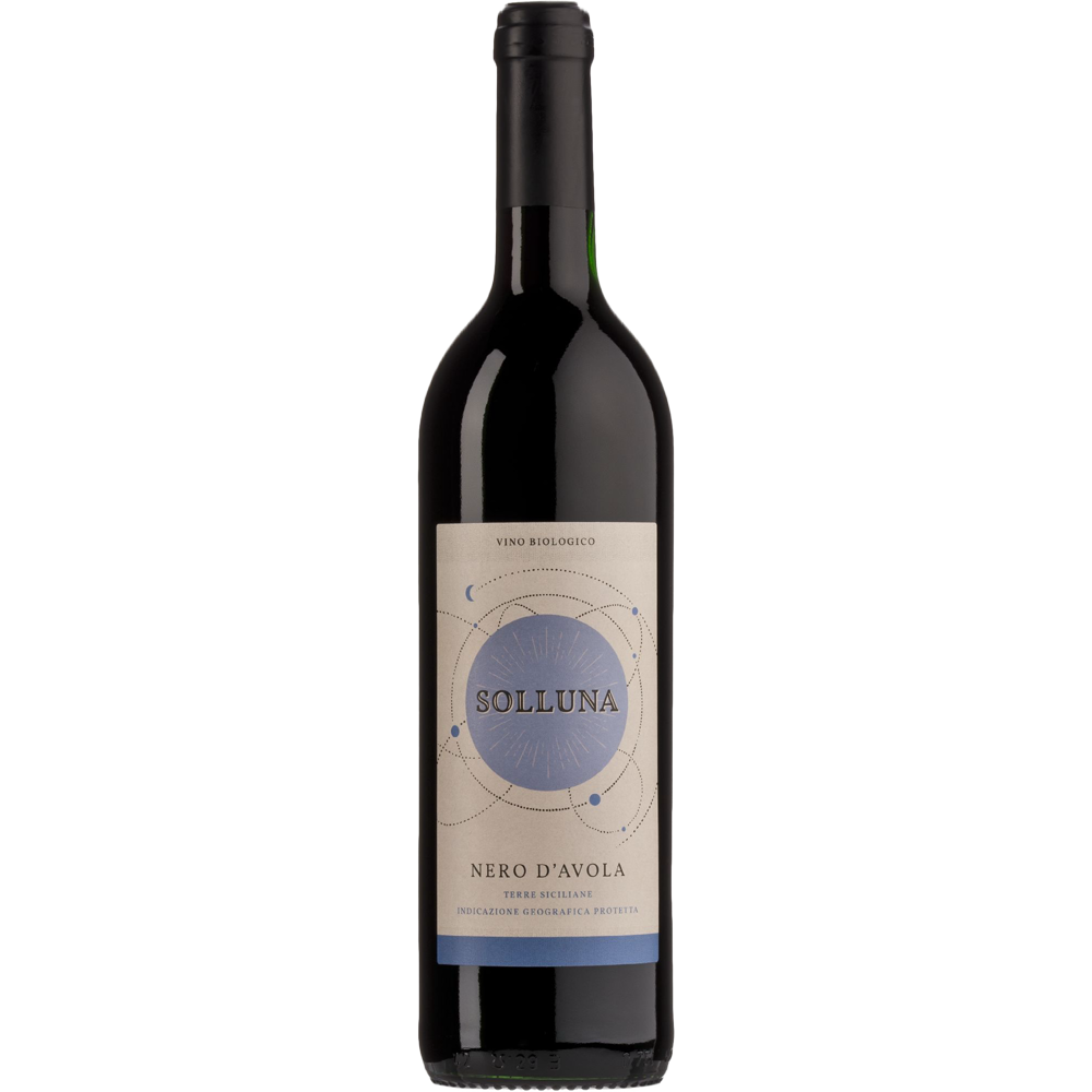 Fles Solluna Nero d’Avola biologische rode wijn uit Abruzzo