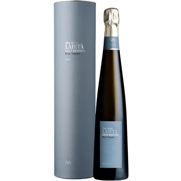 Fles Alta Alella Cava Laietà Gran Reserva Brut Nature 75cl biologische mousserende wijn uit Catalonië