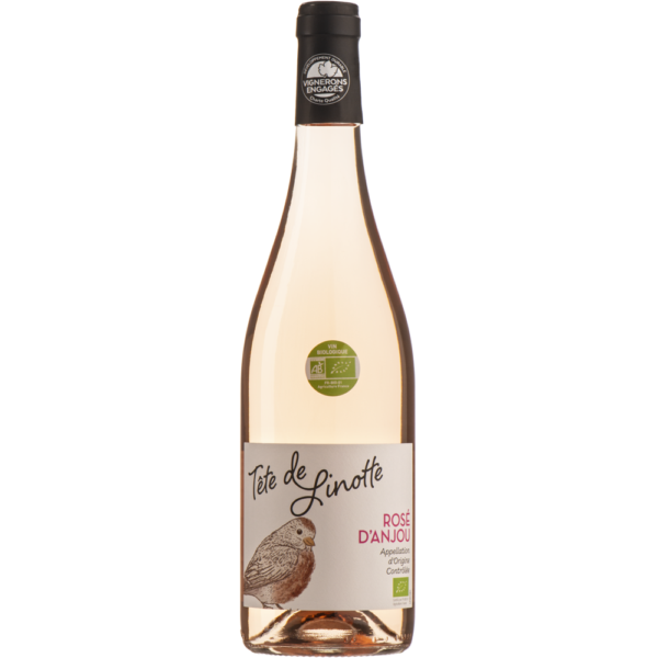 Rosé d’Anjou Tête de Linotte 75cl biologische rosé wijn uit de Loire met Grolleau en Gamay druiven