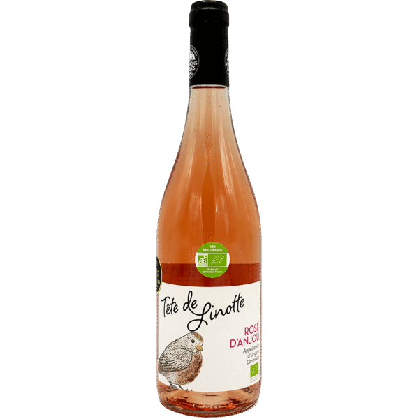 Biologische Rosé d’Anjou Tête de Linotte uit de Loire met Grolleau en Gamay druiven
