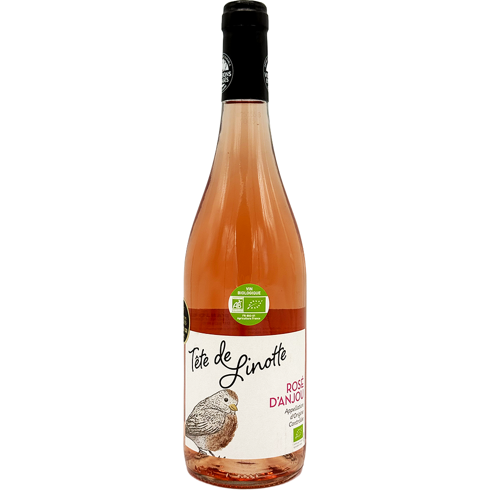 Biologische Rosé d’Anjou Tête de Linotte uit de Loire met Grolleau en Gamay druiven