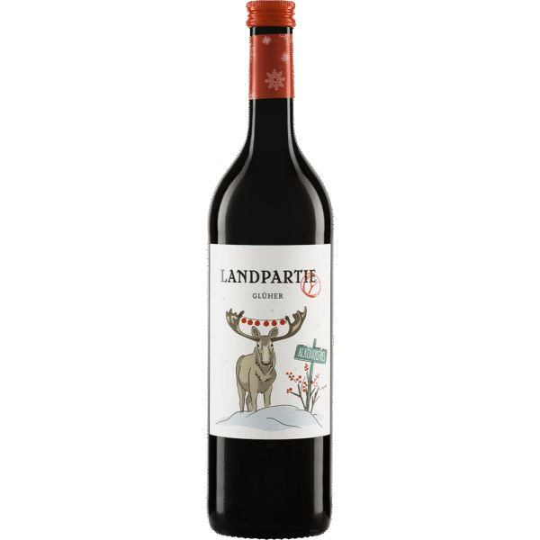 Landparty Glühwein Alcoholvrij biologische alcoholvrije glühwein uit Duitsland in een fles, kruidig en winterse drank zonder alcohol
