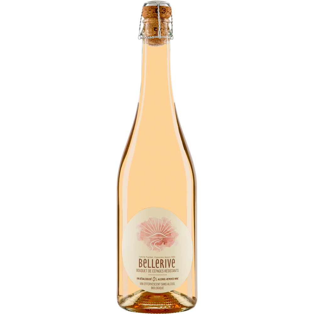Bellerive Rosé Effervescent Alcoholvrij biologische alcoholvrije rosé met bubbels