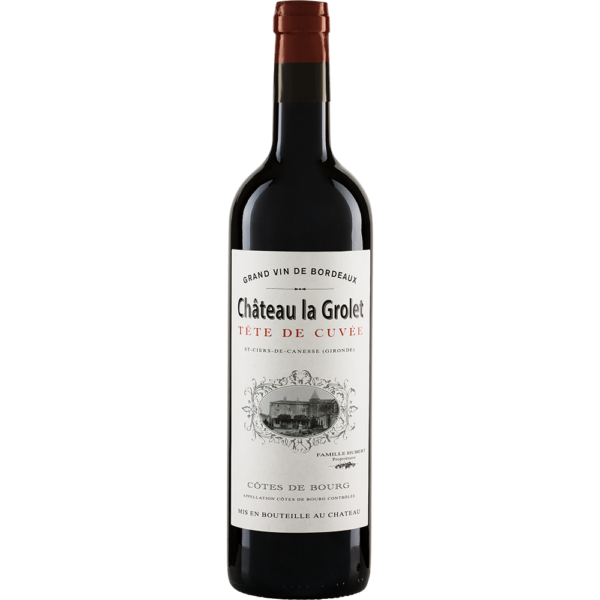 Château La Grolet Tête de Cuvée Bordeaux Côtes de Bourg 75cl biodynamische rode wijn uit Frankrijk met merlot malbec en cabernet sauvignon