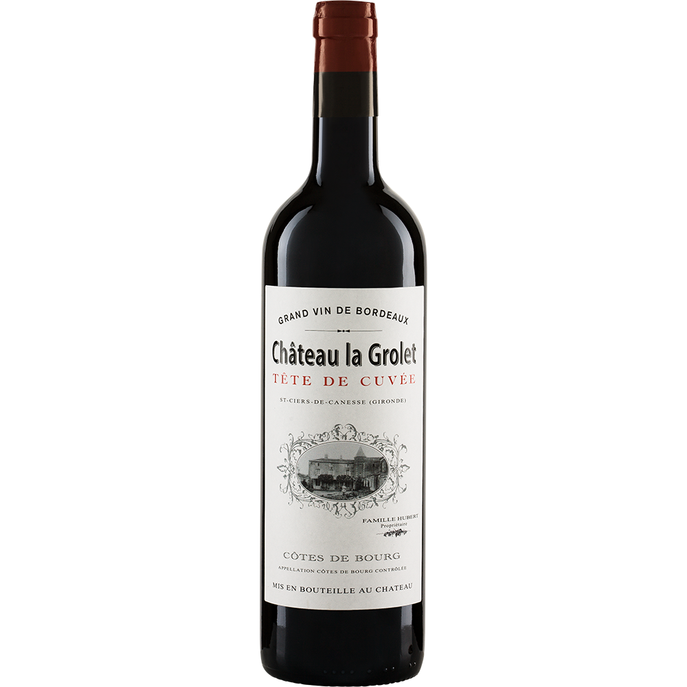 Château La Grolet Tête de Cuvée Bordeaux Côtes de Bourg 75cl biodynamische rode wijn uit Frankrijk met merlot malbec en cabernet sauvignon